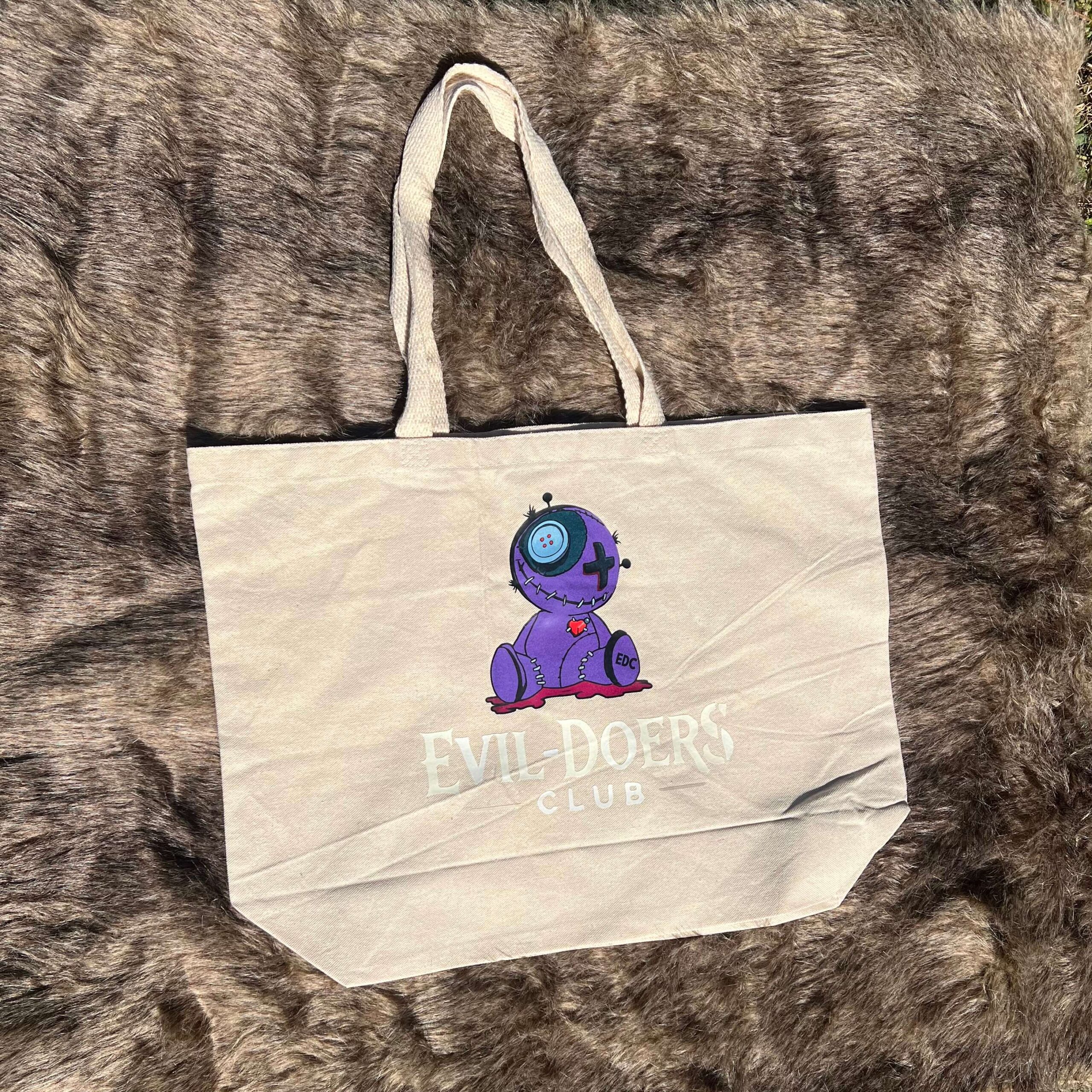 Off White Tote Bag With Iconic Logo