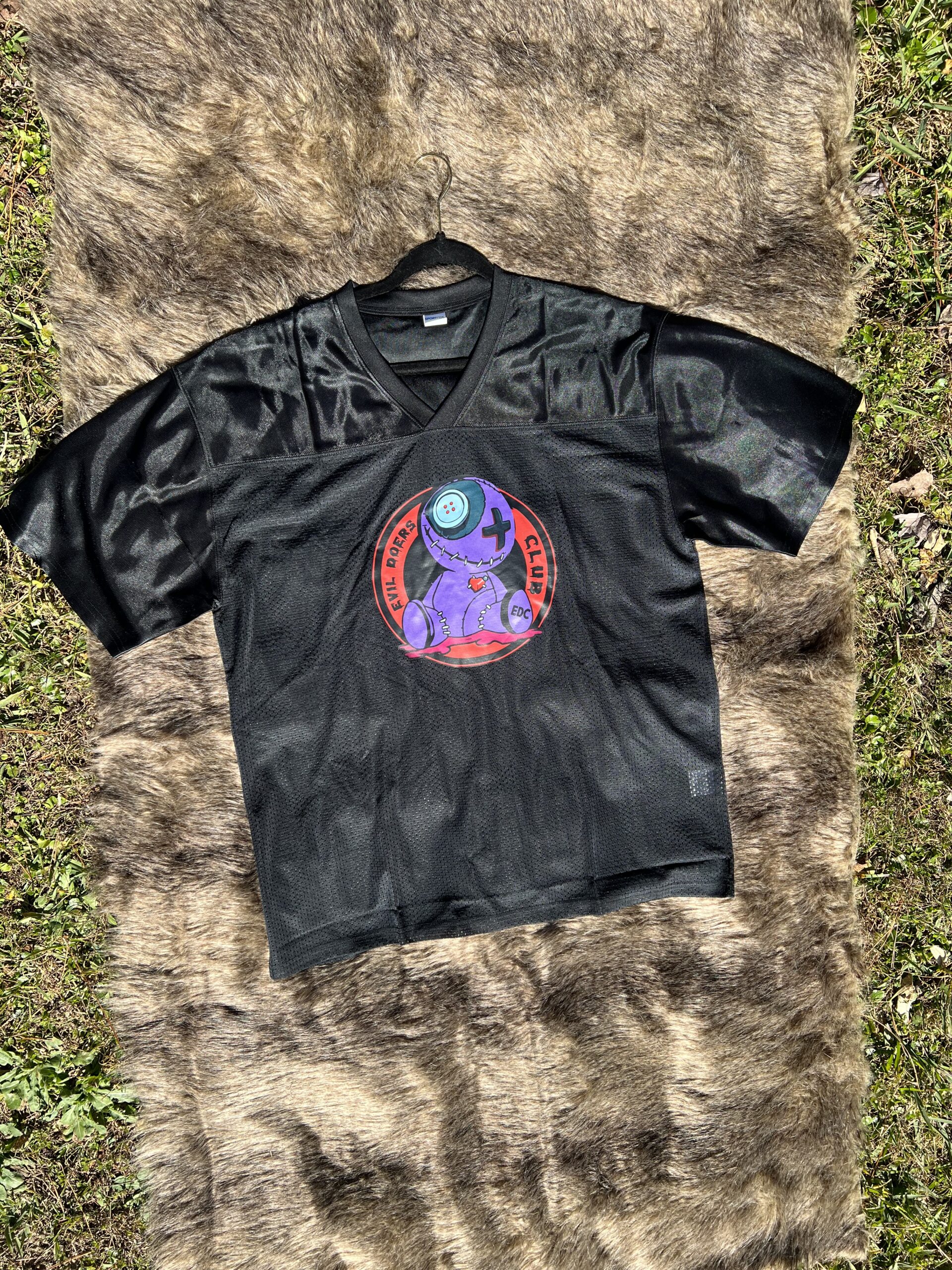 Black Jersey With Circular Voodoo Doll Logo - Image 2